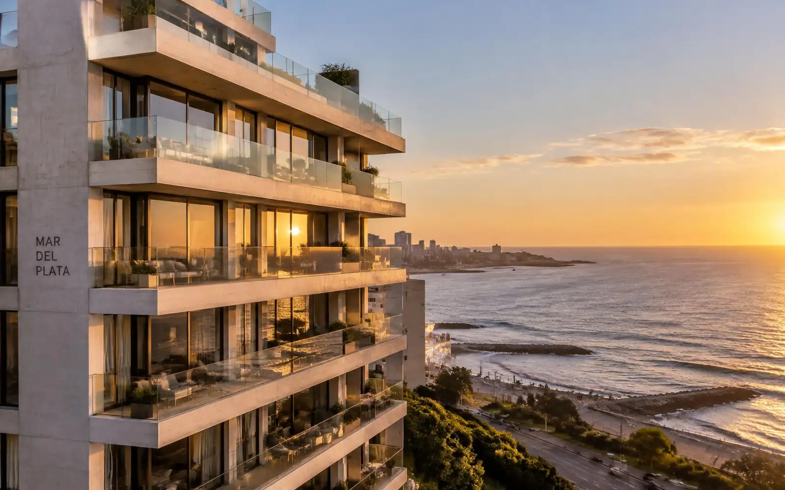 Edificio de Dinal Obras de Mar frente al mar en Mar del Plata